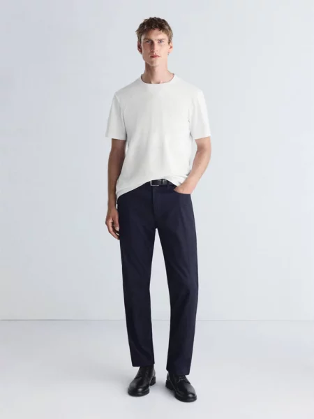 Koszulka regular fit Thermolite® złamana biel Mężczyzna S MANGO MAN
