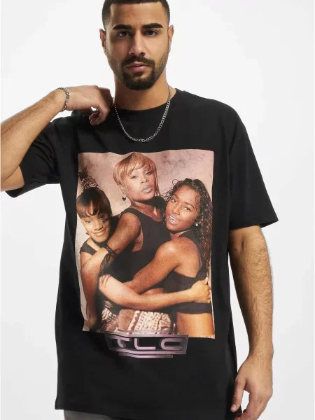 Majica Mister Tee s autogramom crna