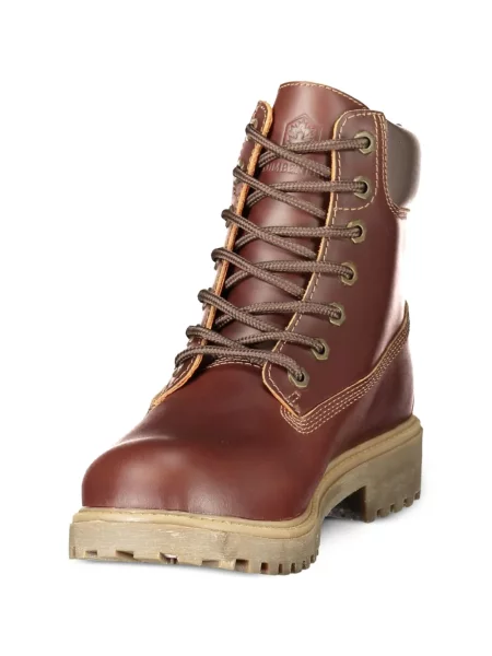 Δερμάτινα μποτάκια Lumberjack με κορδόνια καφέ