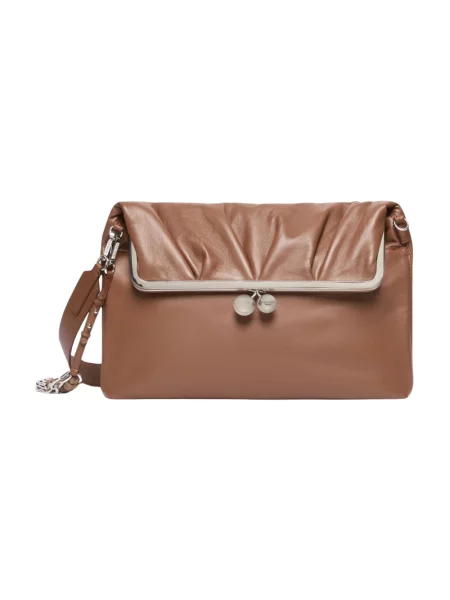 Torba podróżna Weekend Max Mara skórzana brązowa