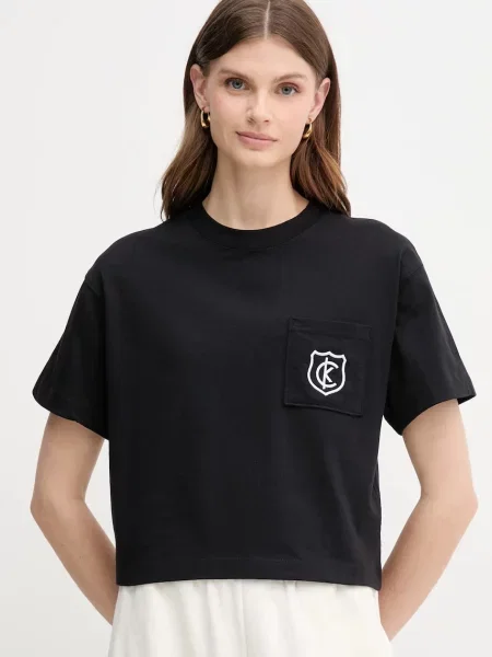 Тениска Calvin Klein Jeans дамска черно