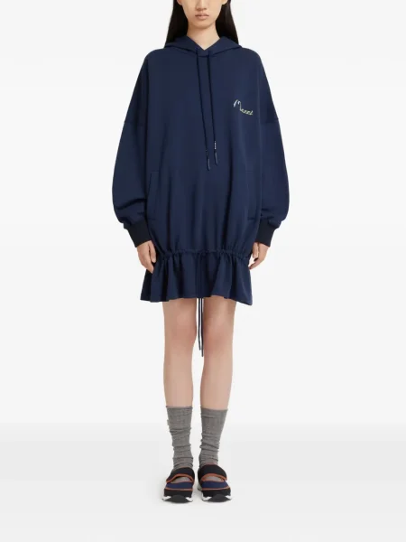 Mała mały sukienka mini Marni garniturowa niebieska