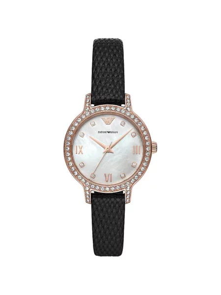Zegarek Emporio Armani skórzany żółty