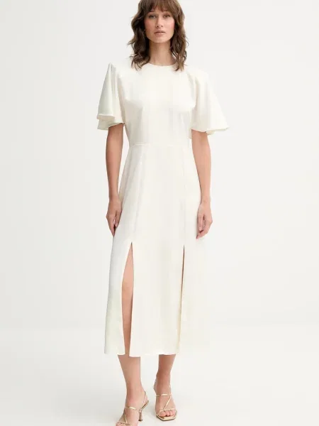 Rotate rochie midi evazați bej