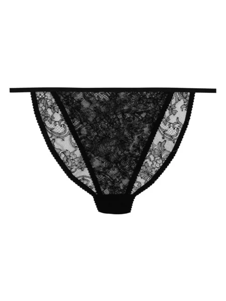 Chiloți tanga Dolce & Gabbana din dantelă negru