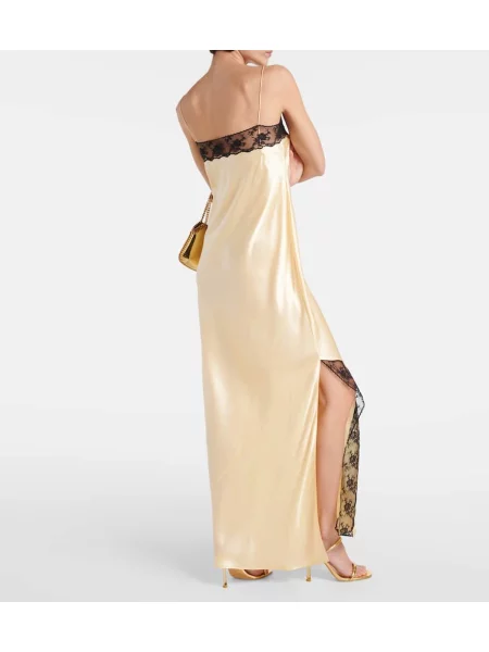 Rochie Sir de mătase de costum alb