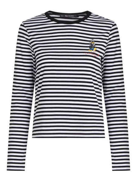 Tricou Karl Lagerfeld cu dungi alb