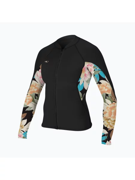 Дамско неопреново яке O'Neill Bahia mm Full-Zip Jacket black/mikah floral/black черно