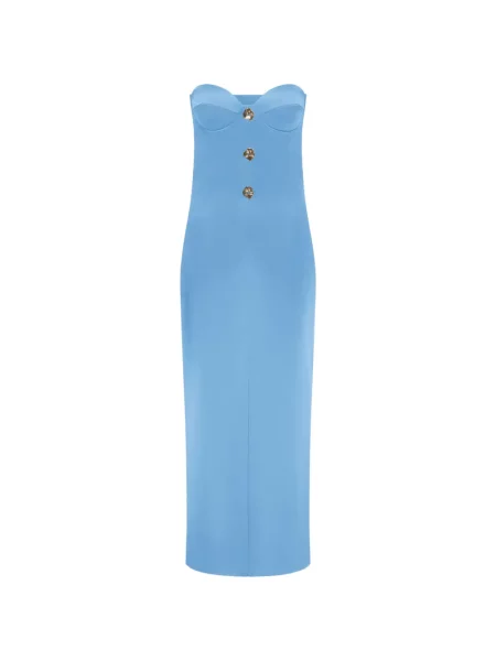 Rochie midi Violante Nessi fără bretele albastru