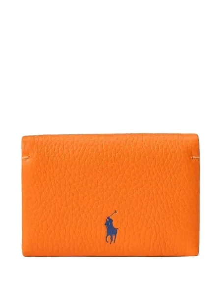 Portofel Polo Ralph Lauren din piele portocaliu