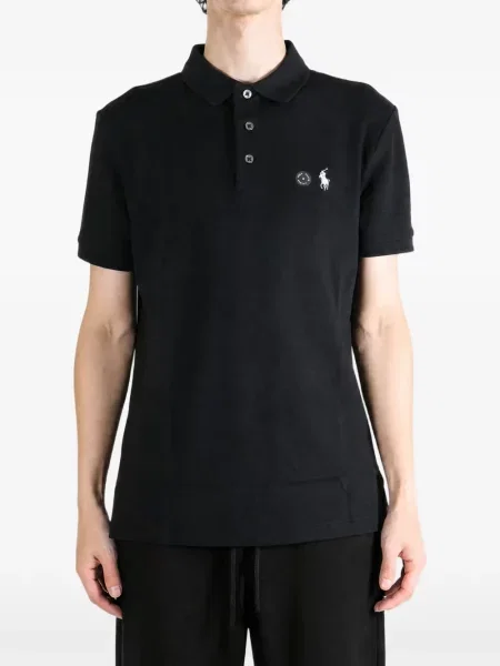 Tricou polo Polo Ralph Lauren cu autograf negru