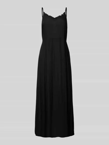 Sukienka midi z falbanami model ‘NYA’ Pieces czarna