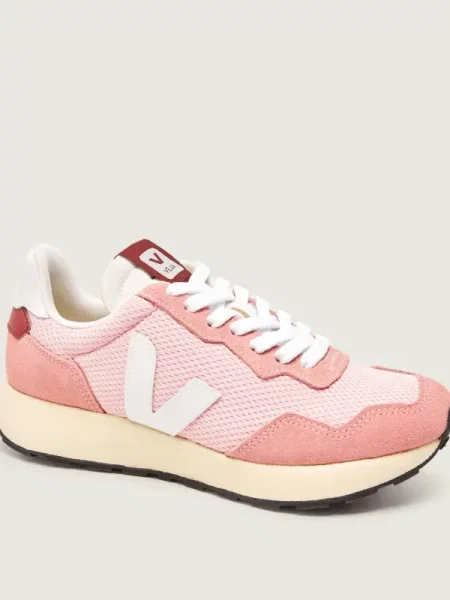 Pantofi Veja din piele roz