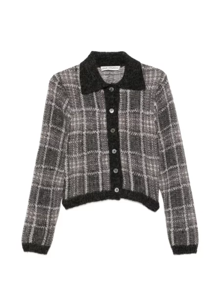 Cardigan Our Legacy în carouri gri