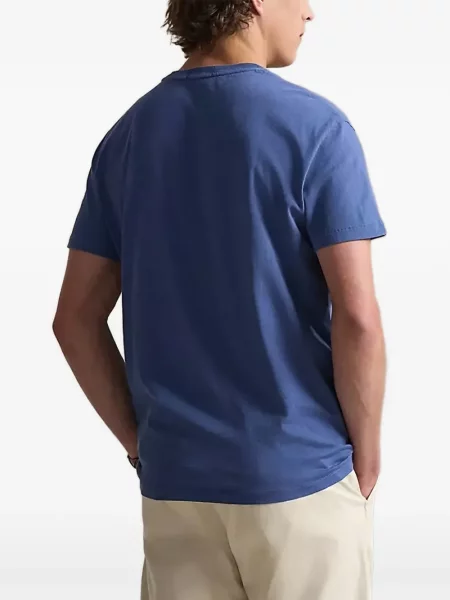 Tricou polo Polo Ralph Lauren cu broderie din fleece alergare roșu