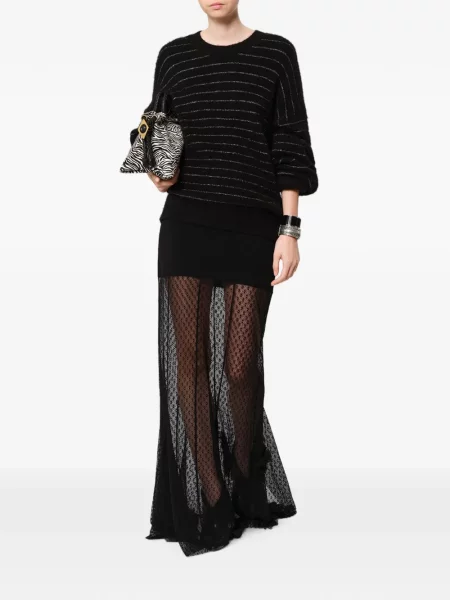 Fusta maxi Isabel Marant în linie A negru