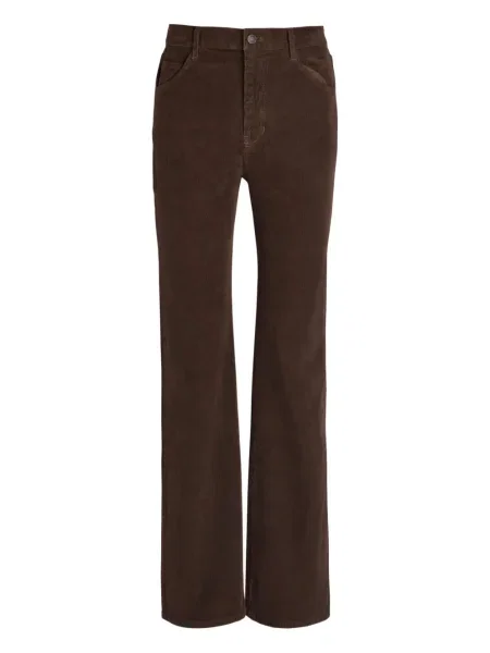 Pantaloni Nili Lotan de catifea cord maro