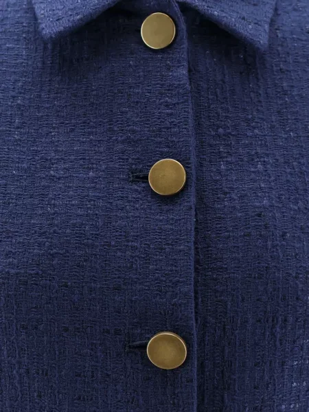Geacă Saulina cu broderie albastru