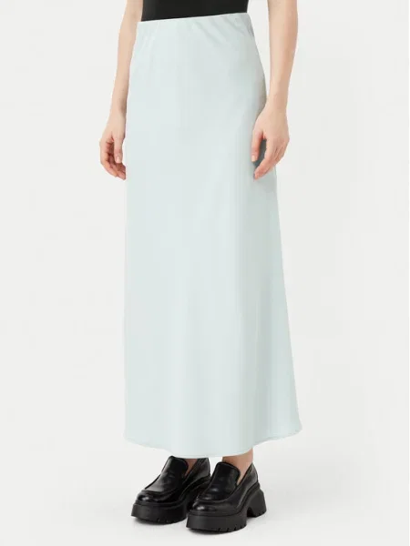 Pieces Fustă midi Franan celest albastru