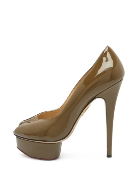 Pantofi cu toc Charlotte Olympia cu platformă verde