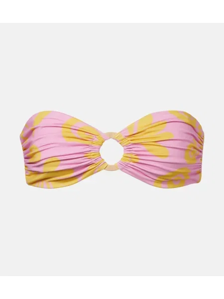 Bikini Cala De La Cruz cu talie înaltă cu imagine roz