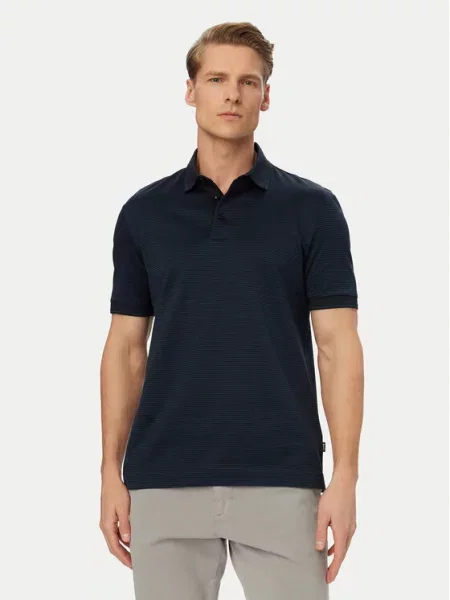 BOSS Tricou polo H-Parlay Bleumarin
