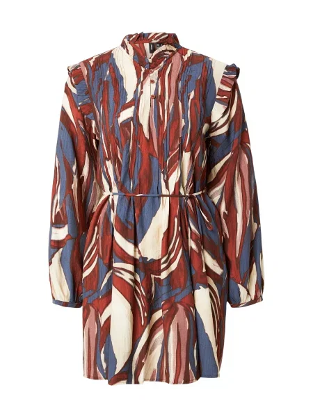 VERO MODA Rochie VMVERA VIOLET ecru / bleumarin / bordeaux / roşu închis roșu