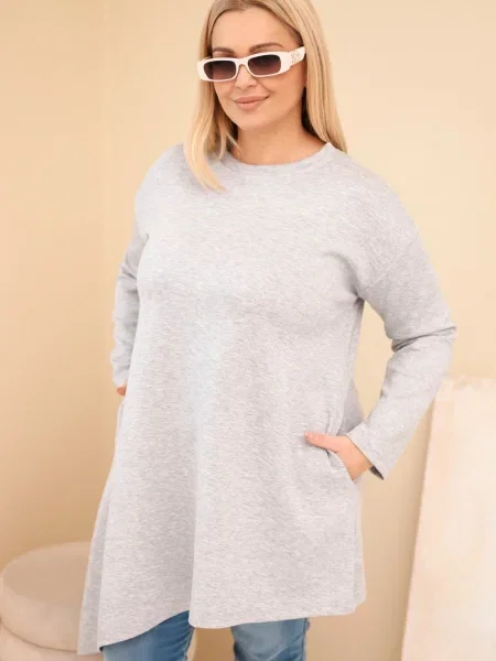 Rochie maxi Kesi Włoski cu mâneci lungi lungă de costum