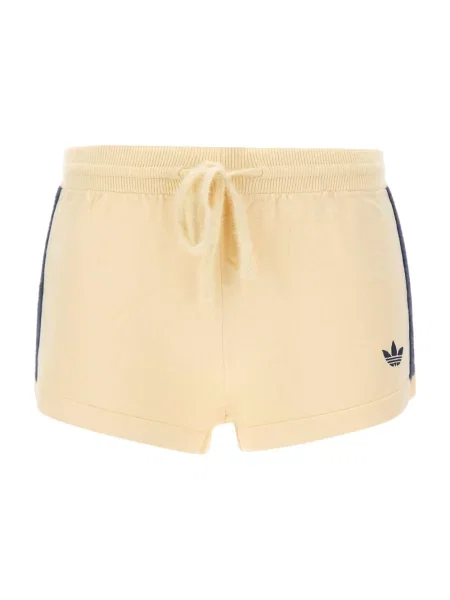 Dzianinowe spodenki sportowe Adidas beżowe