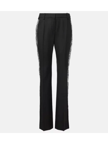 Pantaloni Nina Ricci de lână negru
