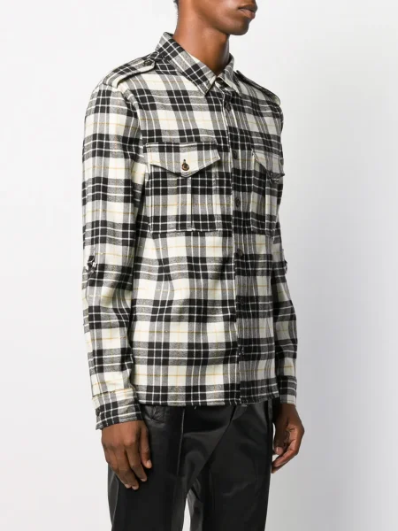 Kostkovaná flanelová košile Ih Nom Uh Nit bílá