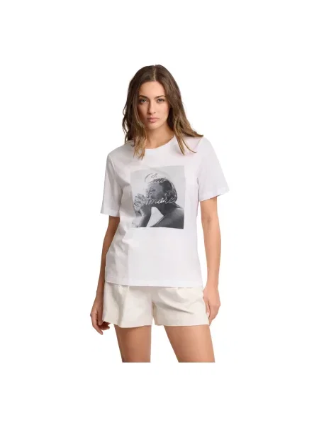 Koszulka Kocca z nadrukiem z krótkim rękawem biała