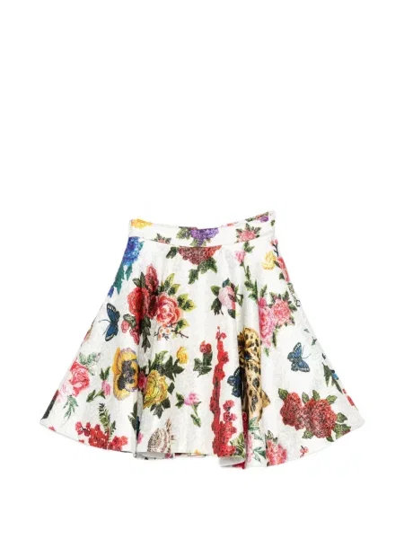 Fustă Philipp Plein cu model floral cu imagine alb