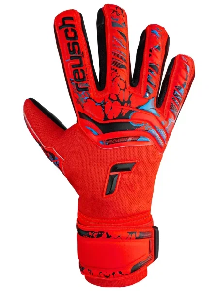 Rękawice bramkarskie juniorskie Reusch Attrakt Grip Evolution Finger Support czarne