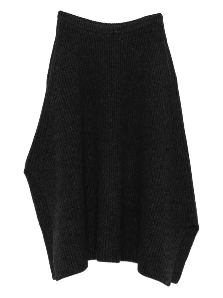 Spódnica midi Christian Wijnants asymetryczna do kolan prążkowana szara