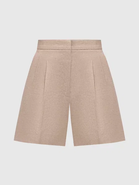 Шорти FAVILLA з льоном Max Mara бежеві