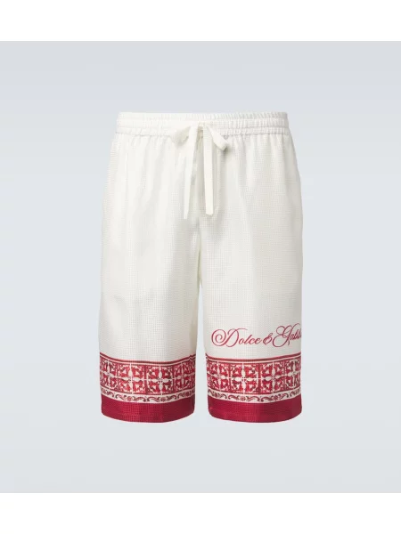 Bermude Dolce&gabbana de mătase alb