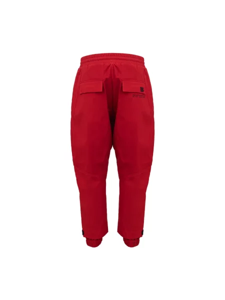 Spodnie cargo Dolce And Gabbana z logo czerwone