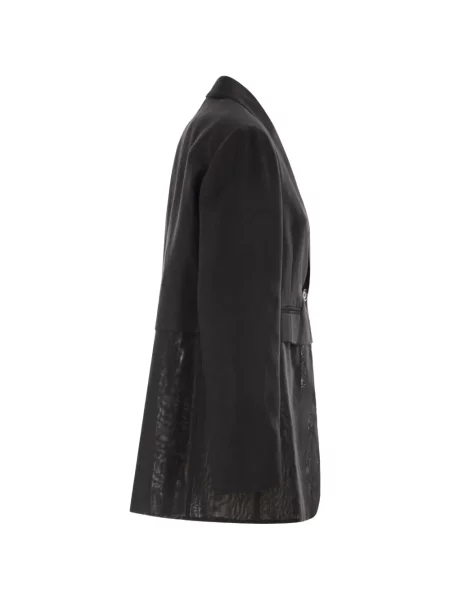 Sacou Brunello Cucinelli transparente negru