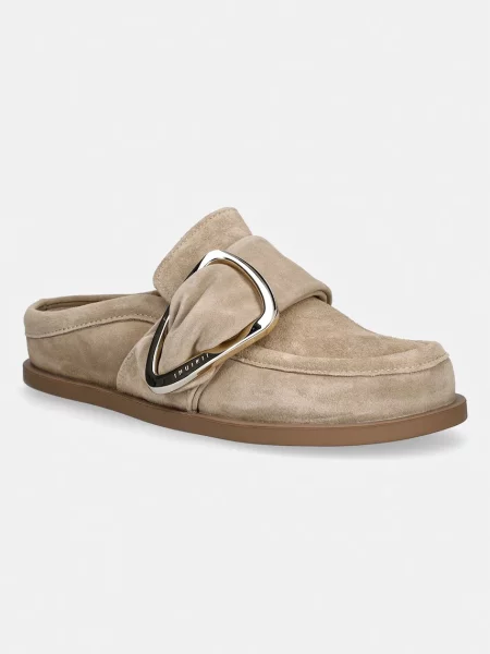 Inuikii natikači semiš Mule Soft bež