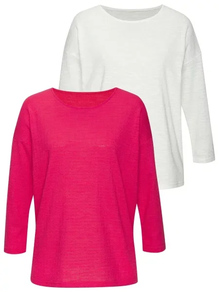 VIVANCE Majica fuksija bela