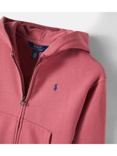 Gyerek kapucnis melegítő felső Polo Ralph Lauren rózsaszín
