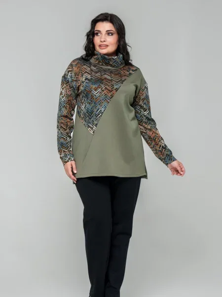 Туніка All Posa оливковий текстиль