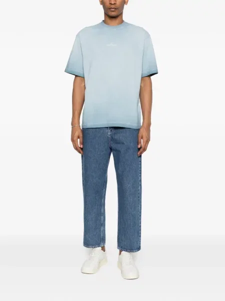Tricou Stone Island cu strasuri albastru