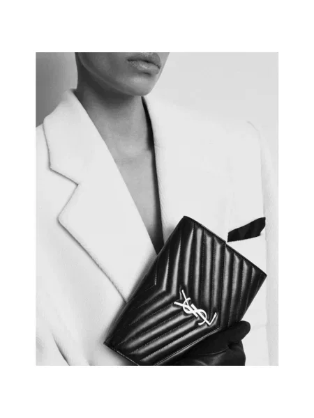 Torebka Saint Laurent skórzana zielona