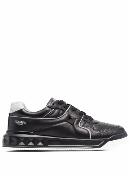 Sneakerși Valentino Garavani cu șireturi cu imagine din dantelă negru