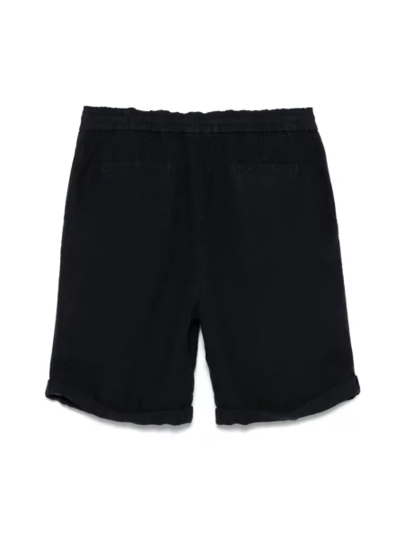 Lniane bermudy Brunello Cucinelli niebieskie