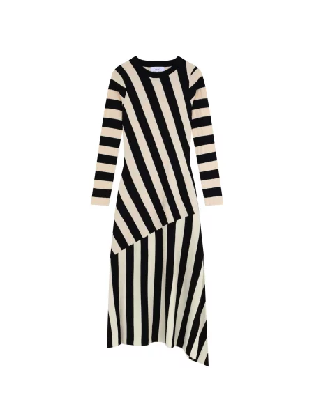 Scalpers Rochie tricotat bej negru