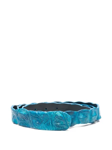 Pasek Sommet skórzany niebieski