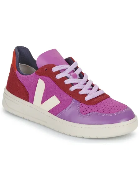 Veja sneakers din piele intoarsă roz